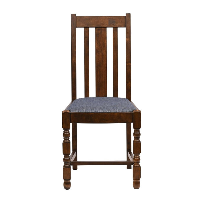 Thame Dining Chair in Vintage Wood with Shetland Sea Seat (6 Pack) Everyday