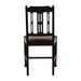 Lattice Back Dining Chair in Dark Walnut with Bison Espresso Seat (6 Pack) Everyday