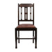 Lattice Back Dining Chair in Dark Walnut with Bison Espresso Seat (6 Pack) Everyday