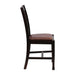 Lattice Back Dining Chair in Dark Walnut with Bison Espresso Seat (6 Pack) Everyday