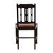 Lattice Back Dining Chair in Dark Walnut with Bison Tan Seat (6 Pack) Everyday