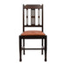 Lattice Back Dining Chair in Dark Walnut with Bison Tan Seat (6 Pack) Everyday