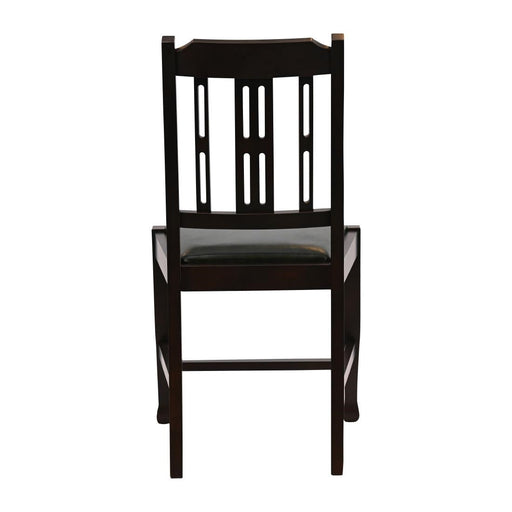 Lattice Back Dining Chair in Dark Walnut with Bison Cedar Seat (6 Pack) Everyday