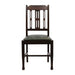 Lattice Back Dining Chair in Dark Walnut with Bison Cedar Seat (6 Pack) Everyday