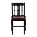 Lattice Back Dining Chair in Dark Walnut with Bison Bordeaux Seat (6 Pack) Everyday