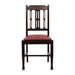 Lattice Back Dining Chair in Dark Walnut with Bison Bordeaux Seat (6 Pack) Everyday