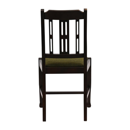 Lattice Back Dining Chair in Dark Walnut with Shetland Forest Seat (6 Pack) Everyday