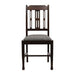 Lattice Back Dining Chair in Dark Walnut with Shetland Smoke Seat (6 Pack) Everyday