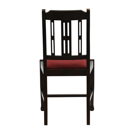 Lattice Back Dining Chair in Dark Walnut with Shetland Scarlett Seat (6 Pack) Everyday