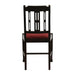Lattice Back Dining Chair in Dark Walnut with Shetland Scarlett Seat (6 Pack) Everyday