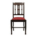 Lattice Back Dining Chair in Dark Walnut with Shetland Scarlett Seat (6 Pack) Everyday