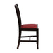 Lattice Back Dining Chair in Dark Walnut with Shetland Scarlett Seat (6 Pack) Everyday