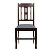 Lattice Back Dining Chair in Dark Walnut with Shetland Sea Seat (6 Pack) Everyday