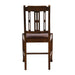 Lattice Back Dining Chair in Vintage Wood with Bison Espresso Seat (6 Pack) Everyday