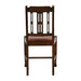 Lattice Back Dining Chair in Vintage Wood with Bison Tan Seat (6 Pack) Everyday