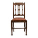 Lattice Back Dining Chair in Vintage Wood with Bison Tan Seat (6 Pack) Everyday