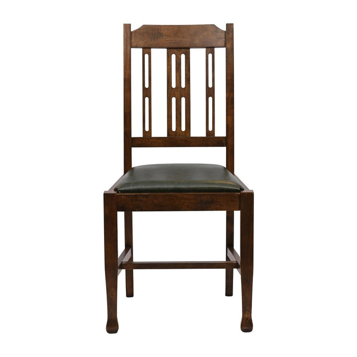 Lattice Back Dining Chair in Vintage Wood with Bison Cedar Seat (6 Pack) Everyday