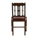 Lattice Back Dining Chair in Vintage Wood with Bison Bordeaux Seat (6 Pack) Everyday