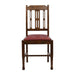 Lattice Back Dining Chair in Vintage Wood with Bison Bordeaux Seat (6 Pack) Everyday