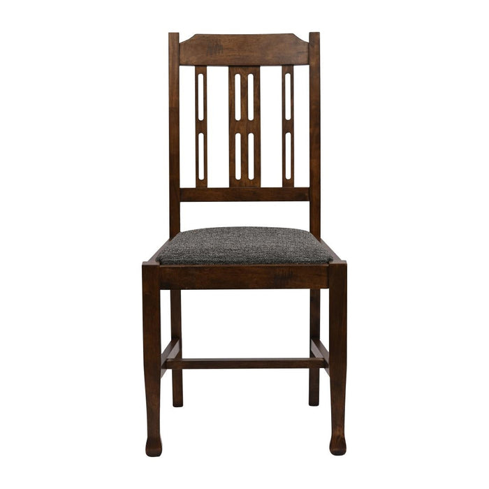 Lattice Back Dining Chair in Vintage Wood with Shetland Smoke Seat (6 Pack) Everyday