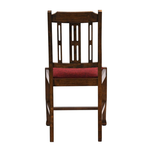 Lattice Back Dining Chair in Vintage Wood with Shetland Scarlett Seat (6 Pack) Everyday