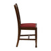 Lattice Back Dining Chair in Vintage Wood with Shetland Scarlett Seat (6 Pack) Everyday