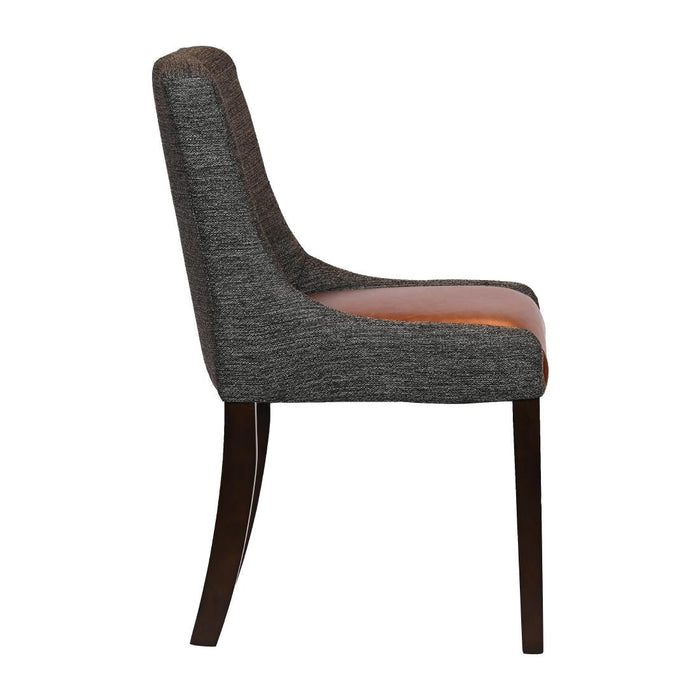 Bath Walnut Dining Chair with Smoke Back & Tan Seat (6 Pack) Everyday