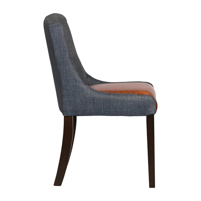 Bath Walnut Dining Chair with Sea Back & Tan Seat (6 Pack) Everyday