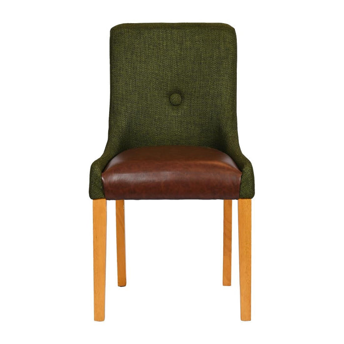 Bath Soft Oak Dining Chair with Forest Back & Espresso Seat (6 Pack) Everyday