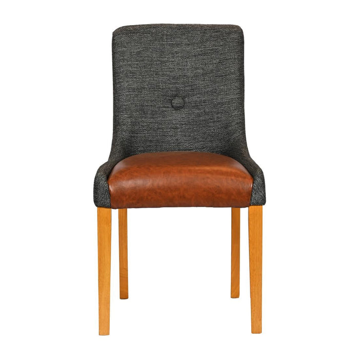Bath Soft Oak Dining Chair with Smoke Back & Tan Seat (6 Pack) Everyday