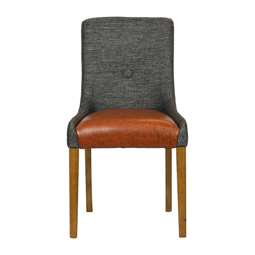 Bath Weathered Oak Dining Chair with Smoke Back & Tan Seat (6 Pack) Everyday