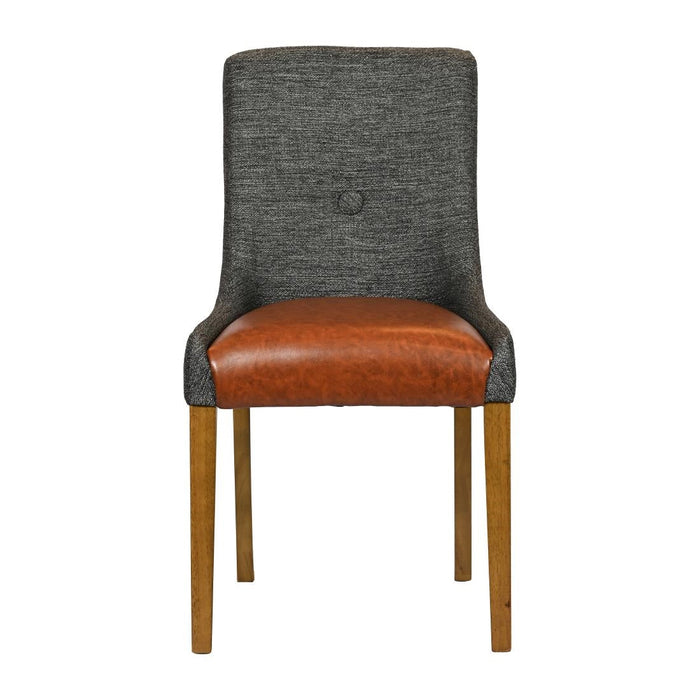 Bath Weathered Oak Dining Chair with Smoke Back & Tan Seat (6 Pack) Everyday