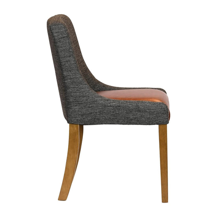 Bath Weathered Oak Dining Chair with Smoke Back & Tan Seat (6 Pack) Everyday