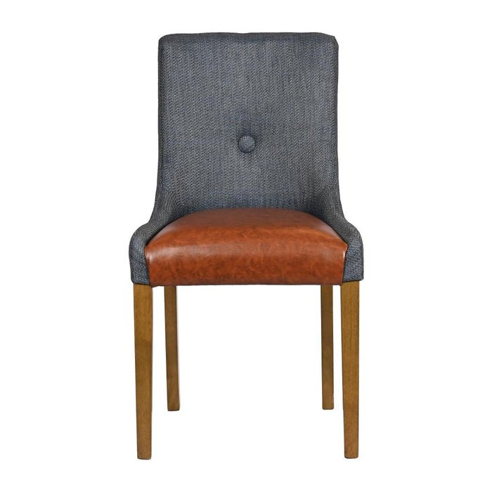 Bath Weathered Oak Dining Chair with Sea Back & Tan Seat (6 Pack) Everyday