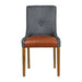 Bath Weathered Oak Dining Chair with Sea Back & Tan Seat (6 Pack) Everyday