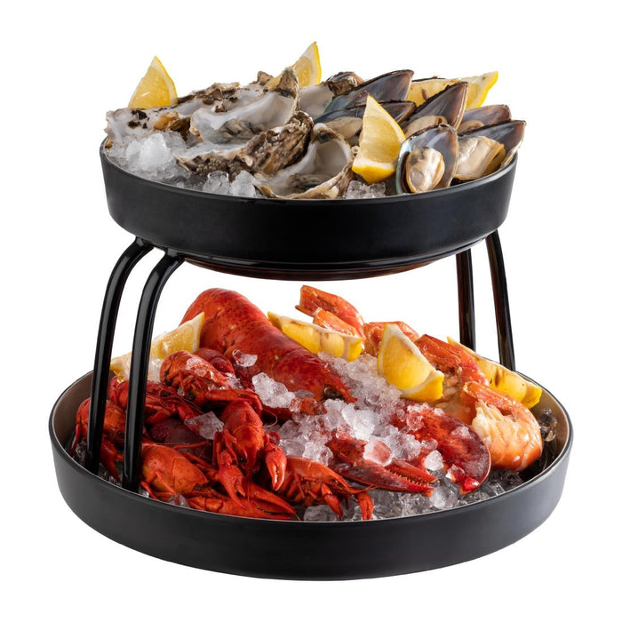 APS Frida Bowls with Drip Tray Insert 330mm (2 Pack) APS