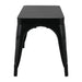 Bolero Bistro Metal Benches Black 1000mm (2 Pack) Bolero