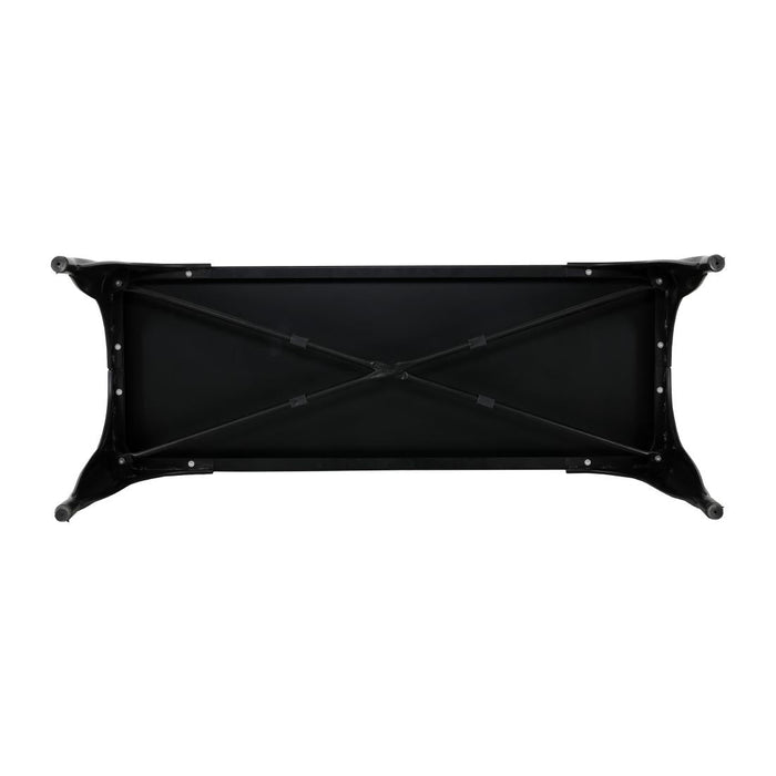 Bolero Bistro Metal Benches Black 1000mm (2 Pack) Bolero