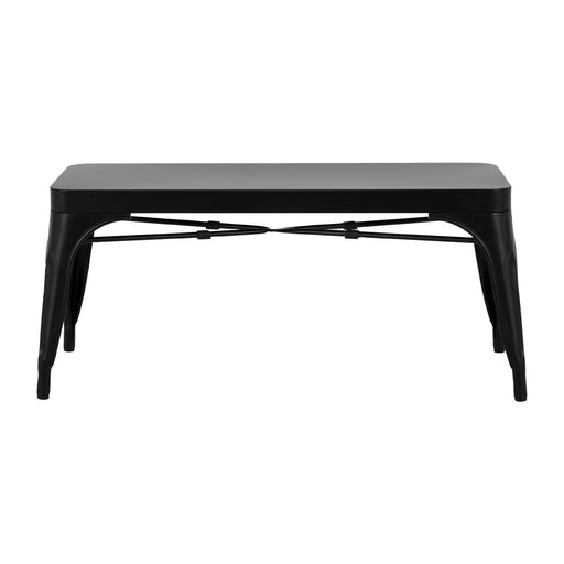Bolero Bistro Metal Benches Black 1000mm (2 Pack) Bolero