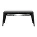 Bolero Bistro Metal Benches Black 1000mm (2 Pack) Bolero