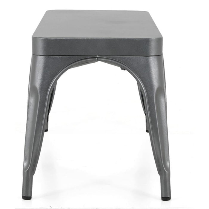 Bolero Bistro Metal Benches Gunmetal 1000mm (2 Pack) Bolero