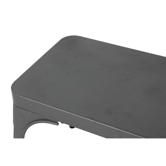 Bolero Bistro Metal Benches Gunmetal 1000mm (2 Pack) Bolero