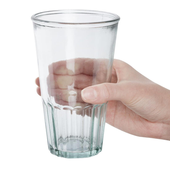 Olympia Recycled Glass Fluted Hi Ball Tumblers 500ml (6 Pack) Olympia
