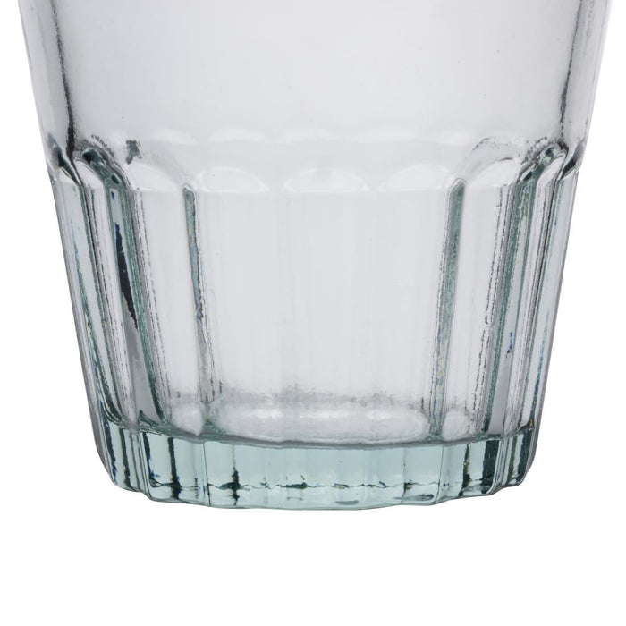 Olympia Recycled Glass Fluted Rocks Tumblers 250ml (6 Pack) Olympia