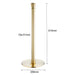 Bolero Flat Base Barrier Banner Posts Brushed Brass (2 Pack) Bolero