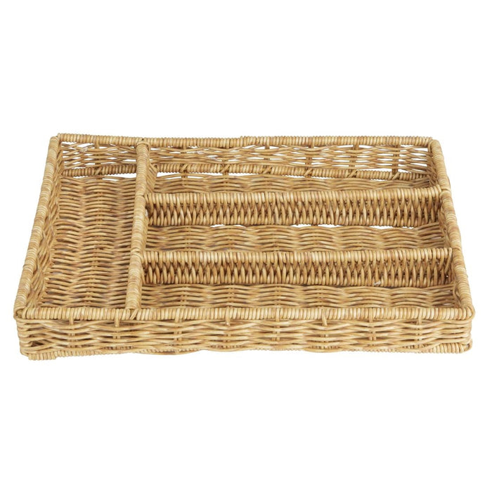 340(L)x250(W)x50(H)mm. Material: Polywicker