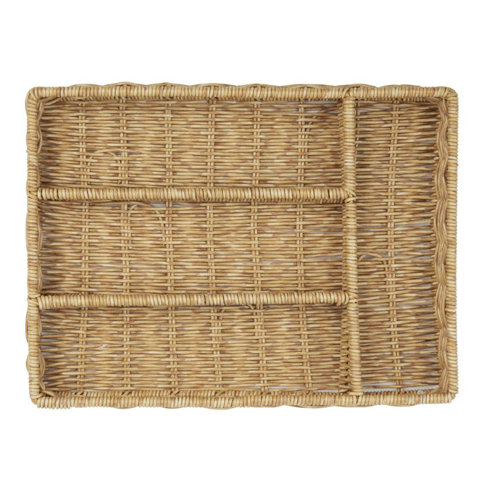 Olympia Polywicker Cutlery Organiser Light Brown 340x250mm Olympia