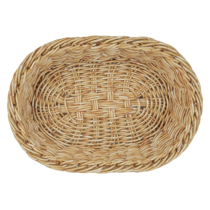 Olympia Polywicker Oval Basket Light Brown 240x170mm Olympia