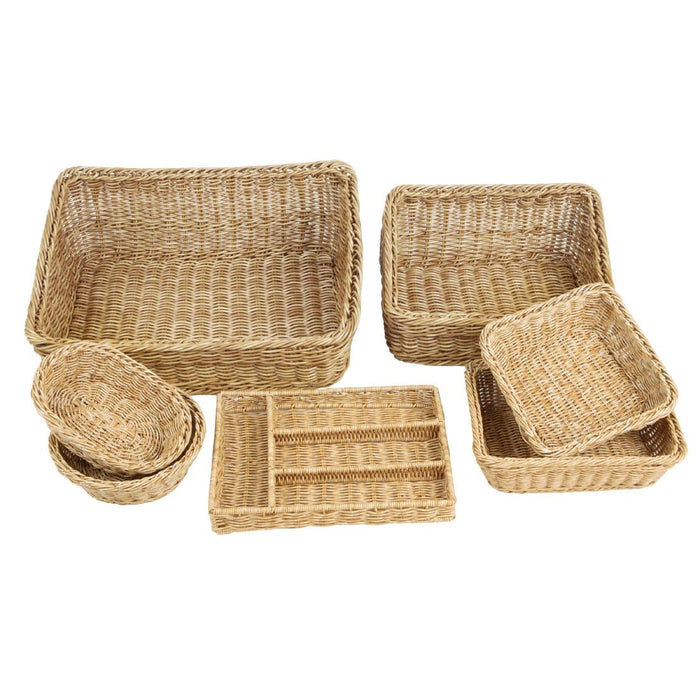 Olympia Polywicker Oval Basket Light Brown 240x170mm Olympia