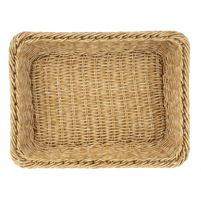 Olympia Polywicker Rectangular Basket Light Brown 300x230mm Olympia